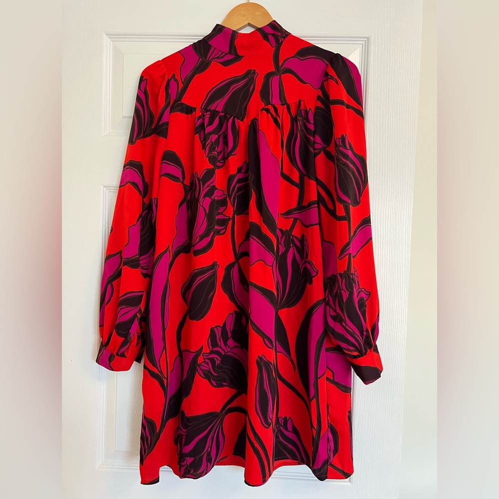 Red/Violet Floral Dress